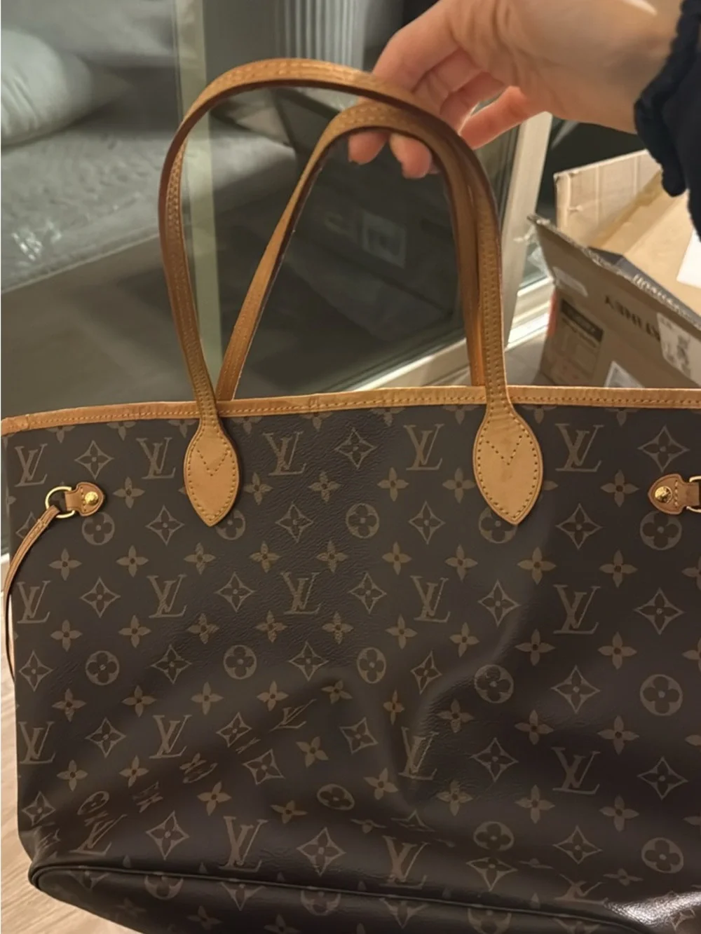 Louis Vuitton Brown Monogram Neverfull Tote